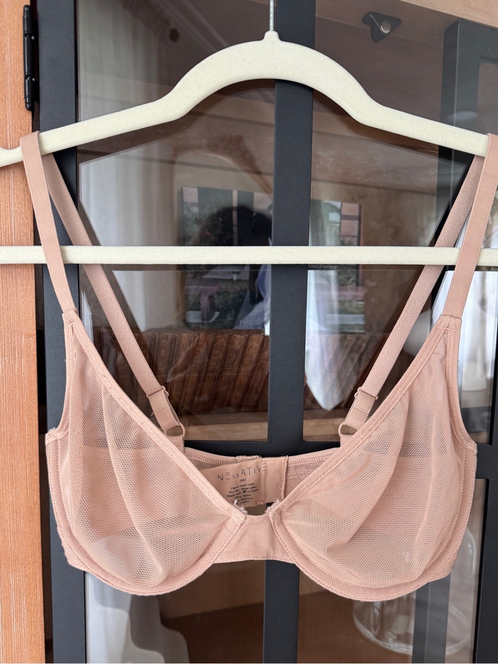 Negative Undewear Sieve demi bra buff mesh wire lightweight supportive nude